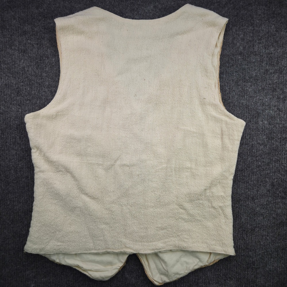 Kikomo Vest Womens Ivory Cotton Boho Wood Bead Floral Cottagecore Sleeveless - Picture 5 of 6